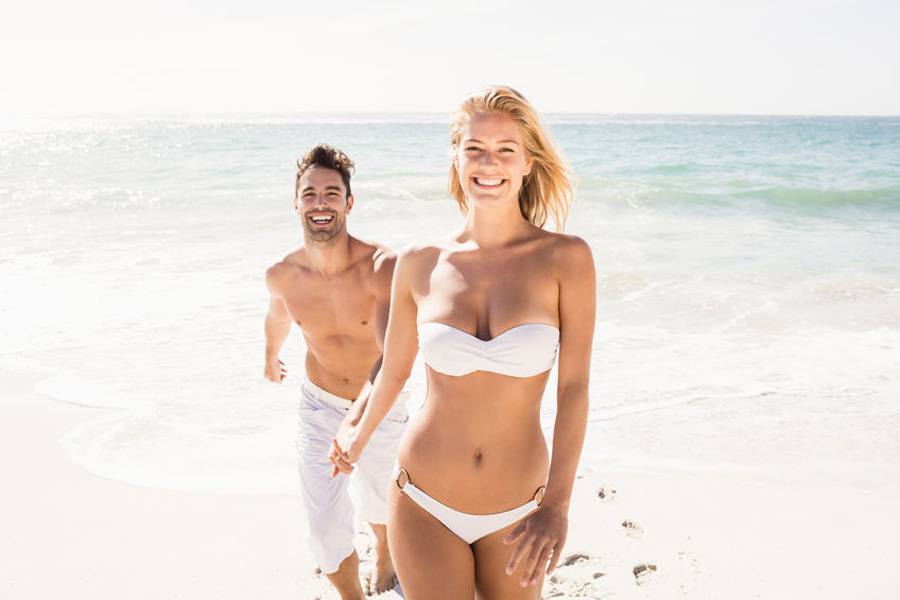 Couple enjoying the beach